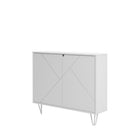 Nexera - Console de rangement 2 portes Slim, Blanc-5
