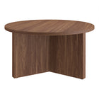 Hudson&Canal - Table basse ronde Anders de 81 cm de largeur, , noyer satiné-Caractéristiques assemblage facile