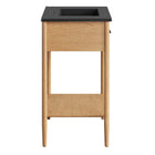 Modway - Zaire 30" Vanette de salle de bain - Noir naturel-Bassin en céramique
