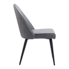 Zuo - Silloth Chaise de salle à manger sans accoudoirs - Gris - Ensemble de 2-Dimensions: 23,6 po L x 18,9 po L x 33,9 po H