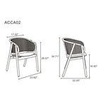 Manhattan Comfort - Versailles fauteuil d’appoint industry chic 23,62" - noir et cannage naturel-Cadre en bois de frêne massif américain avec des textures de grain naturel