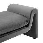 Modway - Waverly Performance Velvet Banc - Gris-Capacité de poids : 661 lb.