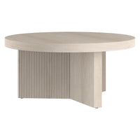 Hudson&Canal - Table basse ron Holm 32" de largeur - Aulne blanc-Un design scandinave contemporain pour votre salon, votre bureau et plus encore