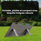 Yoshino - Panneau solaire portable monocristallin pliable 100W SP100-DURABILITÉ – Les cellules solaires sont recouvertes d’un revêtement ETFE pour une protection supplémentaire dans les environnements difficiles et incluent un indice de résistance à l’eau IP67. Les températures de fonctionnement sont de -10 à 70 ℃ (14°F à 158°F.)