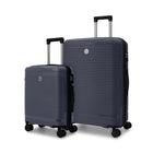 Swiss Mobility - Ensemble de Valise 2 Morceaux à Coque Rigide de la collection Rhodes- Gris-Fabriqué en polypropylène léger et résistant