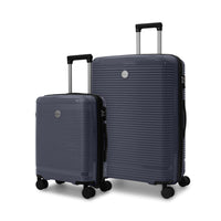 Swiss Mobility - Ensemble de Valise 2 Morceaux à Coque Rigide de la collection Rhodes- Gris-Fabriqué en polypropylène léger et résistant