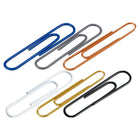 JAM Paper - Trombones jumbo colourés - grands 2 po - assortiment professionnel - 6 paquets de 75-Taille : 2 pouces (jumbo) | Gardez vos piles de papier organisées avec des trombones colourés