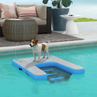 PawHut - Rampe d’eau pour chien - rampe flottante pour animaux de compagnie nageurs jusqu’à 200 lb-Livré avec une pompe manuelle et un sac de rangement pour un transport facile 