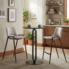Zuo - Desi Tabouret de comptoir - Beige/Noyer - Ensemble de 2-Assemblage requis