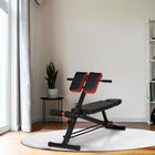 Soozier - Banc de musculation réglable, noir et rouge-Cible la plupart des principaux groupes musculaires, sculpte vos abdos, dos, poitrine, fessiers, ischio-jambiers et sangle abdominale 