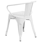 Flash Furniture – Ensemble avec table et 2 sièges à bras ajourés, intérieur/extérieur, métal, blanc (CH31330270WH)-Capacité de 330 lb