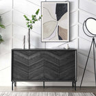 Modway - Harper Chevron Buffet - Noir-Construction en panneaux de particules