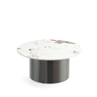 Manhattan Comfort - Table basse moderne glamour Alondra 31,49 po - Noir-Table basse moderne pour salon