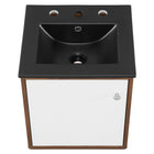 Modway - Transmit 18" Vanité de salle de bain murale - Noir noyer-8