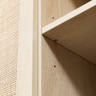 HOMCOM - Buffet boho 53,5 po L - bois naturel-Conception anti-basculement assurant sécurité et stabilité 