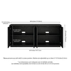 Hudson&Canal - Table buffet Mansfield 68" L - Grain noir-8