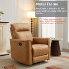 Ebello - Tayani Fauteuil inclinable manuel rembourré moderne de 31,5 po, pivotant et à bascule haut confort-Dimensions: 40,55 po H × 31,5 po L × 37,1 po P