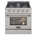 Kucht - 30 po Série KDF Cuisinière Pro Style au gaz propane - Acier inoxydable-Four à convection extra-large de 4,2 pi³ avec configuration à 5 grilles et grande fenêtre de four pour une visibilité accrue et une cuisson polyvalente
