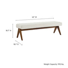 Modway - Lyra 63" Boucle Tapis Banc - Boucle ivoire-63 pouces