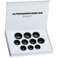 Ultrahuman - Kit de dimensionnement Ring Air-Il est important d'utiliser d'abord le kit de mesure pour déterminer la taille de l'anneau AIR. Portez l'anneau de manière à ce que le numéro de taille gravé soit tourné vers la paume de votre main.