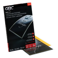 Swingline - GBC  Poches de plastification thermique Clear Fusion EZUse LongLife Speed longue durée - 3 mil - menu - paquet de 100-Les guides d'alignement EZUse facilitent le centrage des documents et disparaissent comme par magie après le laminage