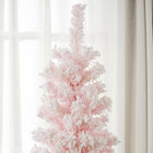 HOMCOM - Arbre de Noël artificiel fin floqué de neige artificielle 6pi-La base est amovible et pliable pour un rangement facile 