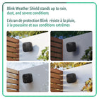 Blink - Système de sécurité intelligent sans fil Outdoor 2K+ 2 caméras - Noir-Résistance aux intempéries — Conçue pour affronter les éléments, la barre anti-fumée Blink Outdoor 2K+ est dotée d’une protection IP65 contre la pluie, la poussière et les intempéries, assurant ainsi un fonctionnement optimal de votre système de sécurité tout au long de l’année