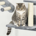 PawHut - Meubles muraux pour chat 4 pièces avec condo - gris-Couleurs : Gris, Crème 