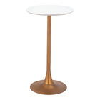 Zuo - Auray Table de bar - Blanc/Or-Couleur de la Table: Or/Blanc