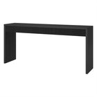 Hudson&Canal - Console rectangulaire cannelée Lawrence de 162,5 cm de large, finition grain noir-La table de montage supporte un poids maximal de 22,7 kg (50 lb)