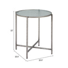 Zuo - Vetro Table d’appoint - Argent-Garantie limitée de 3 ans