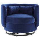 Modway - Relish Performance Velvet Chaise pivotante - Marine noire-Rembourrage en mousse dense