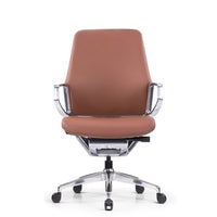 Nexten Pro - Chaise de bureau - Dossier haut - Marron-Chaise de bureau en cuir véritable haut de gamme