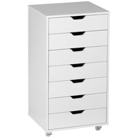 Vinsetto - Armoire de classement mobile format lettre/A4 avec tiroirs et roulettes - blanc-Le plateau peut accueillir des imprimantes, des scanners ou exposer des objets personnels 

