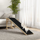 PawHut - Rampe pour animaux, marches de lit pour chien avec tapis antidérapant, 74 po L x 16 po l x 25 po H - naturel-Fabriqué en bois de pin de qualité pour une utilisation robuste 