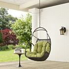 Modway - Arbor Terrasse extérieure Chaise à balançoire sans support - Péridot-Cadre robuste en acier revêtu de poudre