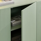 Modway - Dahlia Cannelées et festonnées Armoire de rangement de buffet - Sage-Cadre de bord en cascade