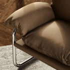 Modway - Ansel Performance Velvet Chaise d’accent - Taupe-Conception en porte-à-faux