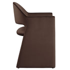 Modway - Talia Performance Velvet Fauteuil à manger - Marron chocolat-Goupilles de pied protégeant le plancher