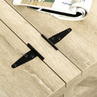 HOMCOM - Table basse avec rangement caché à abattant - chêne-Fabriqué en panneau de particules solide et pieds en bois de pin pour un usage quotidien