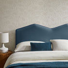 Modway - Cosette Performance Velvet Tête de lit King Size, Bleu Cadet-Finition de bord simple