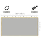 Outsunny - Moustiquaire de rechange pour gazebo 10 pi L x 10 pi l, beige-Convient à la plupart des tonnelles 4 panneaux de 10 po x 10 po (3x3m)  