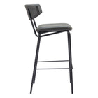 Zuo - Charon Tabouret de bar - Noir vintage - Ensemble de 2-Dimensions: 22,4 po L x 18,5 po L x 40,2 po H