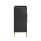 Modway - Awaken 18" Armoire à coiffeuse de salle de bain - Noir-Matchs non inclus