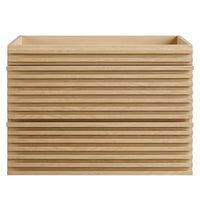 Modway - Render Fixation murale de 30" Armoire de toilette de salle de bain (lavabo non inclus) - Chêne-Vanité moderne du milieu du siècle
