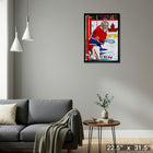 Carey Price Montreal Canadiens On Post Save sur toile - Toile encadree - 22" x 31"-Prêt à accrocher - livré entièrement assemblé