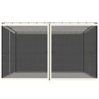 Outsunny - Moustiquaire de remplacement pour gazebo 10 pi L x 12 pi l, blanc crème-Quatre panneaux séparés avec une fermeture éclair sur chaque panneau pour se connecter à la pièce adjacente  