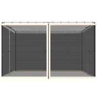 Outsunny - Moustiquaire de remplacement pour gazebo 10 pi L x 12 pi l, blanc crème-Quatre panneaux séparés avec une fermeture éclair sur chaque panneau pour se connecter à la pièce adjacente  