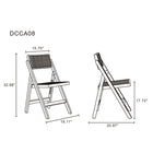 Manhattan Comfort - Lot de 4 chaises pliantes de salle à manger Pullman 46 cm style industriel chic - Nature-Cadre en frêne massif américain avec des textures de grain naturelles