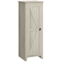 HOMCOM - Armoire de cuisine 48 po avec porte de grange - gris-Disposition à quatre niveaux maximise le rangement vertical 
